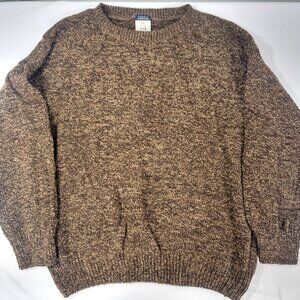 Cousin Johnny Men's Brown Knit Pullover Crew Neck Sweater Vintage Size XL